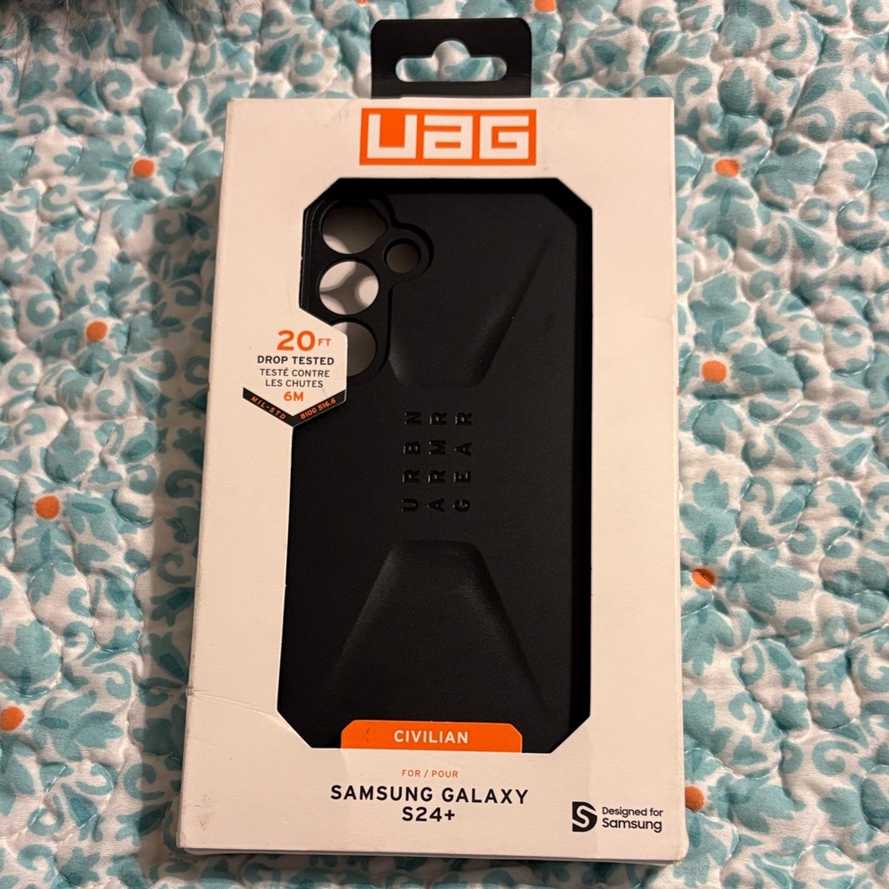 Urban Armor Gear Black Rugged Civilian Case for Samsung Galaxy S24+